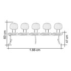 Cadeira Escritório Longarina 5 Lugares Estofada Ecoflex Preto