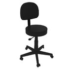 Cadeira Escritório Mocho Giratória Encosto Fidler Couro Preto