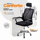 Cadeira Escritório Oficial Diretor Tela Mesh Com Encosto