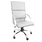 Cadeira Escritório Presid Boss Branca Base Cromada