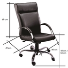 Cadeira Escritório Presid Havana Preta Base Cromada