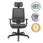 Cadeira Escritório Presidente Ergonômica Nr17 Com Relax Tela