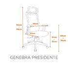 Cadeira Escritório Presidente Ergonômica Nr17 Genebra Preto