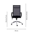 Cadeira Escritório Presidente Esteirinha Eames Tela Preta