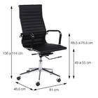 Cadeira Escritório Presidente Esteirinha Rodízio Relax Corino