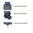 Cadeira Escritório Presidente Estofada Corino Mola Ensacada P