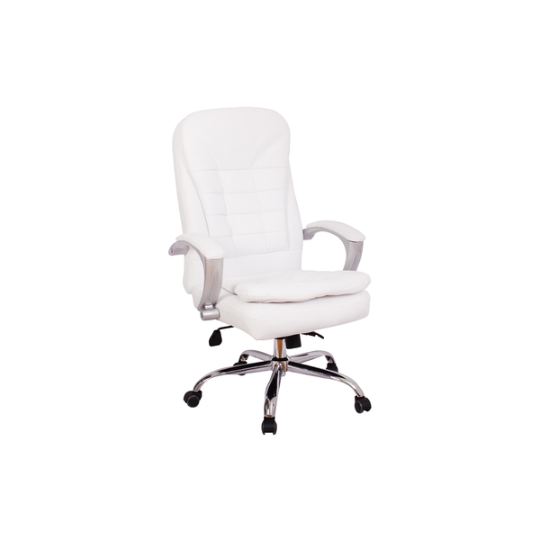 Cadeira Escritorio Presidente Giratoria Com Relax Branca Leroy Merlin