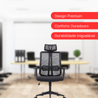 Cadeira Escritório Presidente King Em Tela - Preta