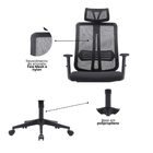 Cadeira Escritório Presidente King Em Tela - Preta - 8 Cadeir