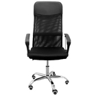 Cadeira Escritório Presidente Mesh E Couro Sintético E Tecido