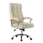 Cadeira Escritório Presidente Munique Bege Mola Ensacada Beri