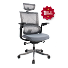 Cadeira Escritório Presidente Preta E Cinza Detroit Conforsit