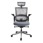 Cadeira Escritório Presidente Preta E Cinza Detroit Conforsit