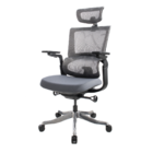 Cadeira Escritório Presidente Preta E Cinza Detroit Conforsit