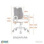 Cadeira Escritório Presidente Singapura Fratini