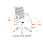 Cadeira Escritório Presidente Singapura Fratini