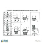 Cadeira Escritório Presidente Singapura Fratini