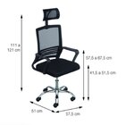 Cadeira Escritório Presidente Tela Mesh Lyon Branco/bege