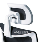 Cadeira Escritório Preta Com Branco Mk-69 Bb - Makkon