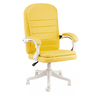 Cadeira Escritório Prisma Diretor Amarela Base Branca