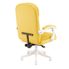 Cadeira Escritório Prisma Diretor Amarela Base Branca