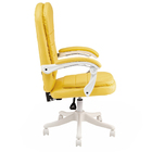 Cadeira Escritório Prisma Diretor Amarela Base Branca
