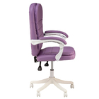 Cadeira Escritório Prisma Diretor Lilás Base Branca