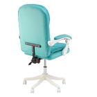 Cadeira Escritório Prisma Diretor Verde Água Base Branca