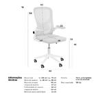 Cadeira Escritório Rodizio Office Base Preta Bytes