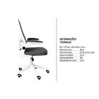 Cadeira Escritório Rodizio Office Bytes Cinza