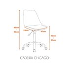 Cadeira Escritório Secretária Decorativa Eames Chicago Rosa