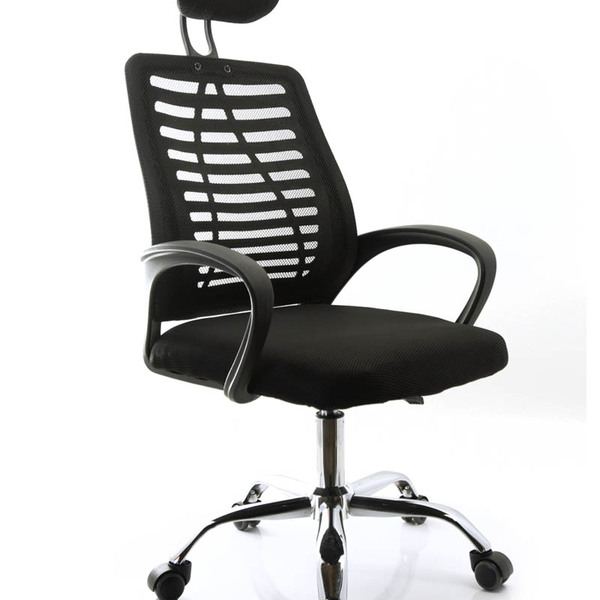 Cadeira Escritório Secretária Ergonômica Tela Mesh Preta Conf