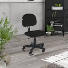 Cadeira Escritório Secretária Giratória Em Tecido Preto