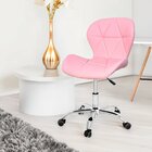 Cadeira Escritório Slim Vegas Base Giratória Estofada Rosa Qu
