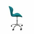 Cadeira Escritório Slim Vegas Base Giratória Estofada Turquesa