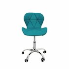 Cadeira Escritório Slim Vegas Base Giratória Estofada Turquesa