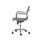 Cadeira Escritório Stripes Diretor Pu Cinza Base Giratória Cr