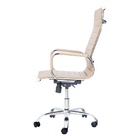 Cadeira Escritório Stripes Presidente Pu Nude Base Giratória