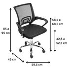 Cadeira Escritorio Tela Mesh Preto