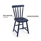 Cadeira Espanha Com Assento Anatômico Madeira/mdf - Azul