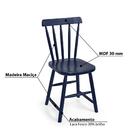 Cadeira Espanha Com Assento Anatômico Madeira/mdf - Azul