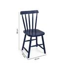 Cadeira Espanha Com Assento Anatômico Madeira/mdf - Azul