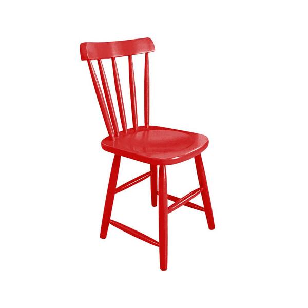 Cadeira Espanha Com Assento Anatômico Madeira/mdf - Vermelho