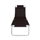 Cadeira Espreguiçadeira Alumínio Preta Mor