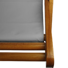 Cadeira Espreguiçadeira De Madeira - Veneza - Lona - Cinza