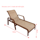 Cadeira Espreguiçadeira De Piscina Em Aluminio E Tela Sling