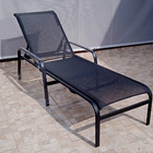 Cadeira Espreguiçadeira De Piscina Sling Em Tela E Aluminio P