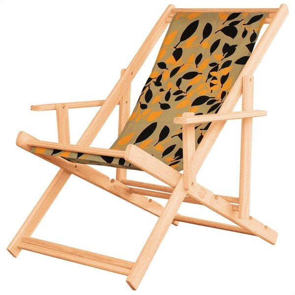 Cadeira Espreguiçadeira Dobrável Madeira Maciça Natural Amare