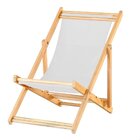 Cadeira Espreguiçadeira Dobrável Madeira Maciça Natural Branco