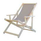 Cadeira Espreguiçadeira Dobrável Madeira Maciça Natural Cinza